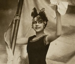 LÓTH Ila, amazing actress in swimsuit, by ANGELO Budapest, Vintage fine art RPPC