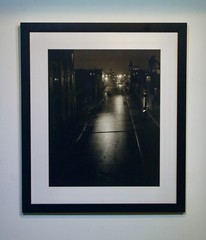 Fine Art Photo- Framed Signed Tyco Lewis- Grotten – Rainy Street at Night 2000