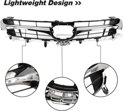 Front Upper & Lower Bumper Grille Assembly Fit for 2015 2016 2017 Toyota Camry L
