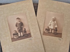antique children’s photos with toys, 1920s, 1927, antique child’s photos toys