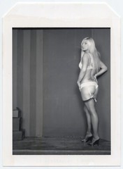 Vintage ’90s 5×4 Polaroid Photo – Girl Blond Heels Stockings 1349