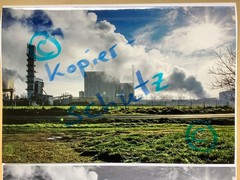 2x Photo Zeitz Industry 30x20cm Print 2014 each B/W and Colour