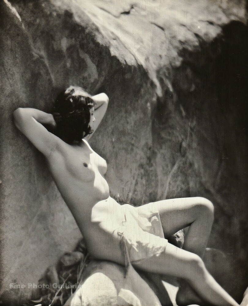 1927 Original EDWIN BOWER HESSER Female Nude Woman Art Deco Silver Gelatin Photo