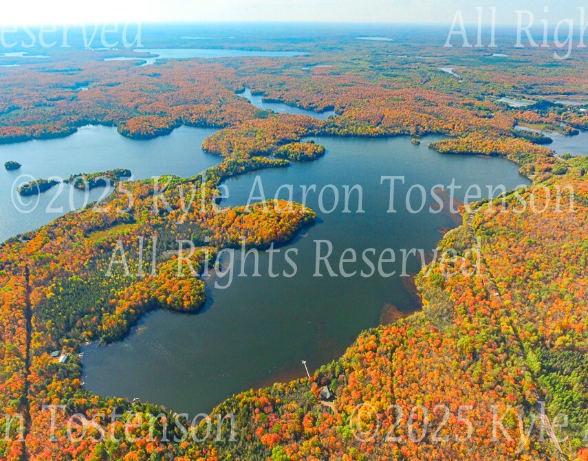 Horsehead Lake, Presque Isle, Wisc (Vilas Co.) Aerial Photograph. Frame Optional