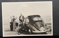 Photo portrait family VW Beetle crew FW license plate number plate D Allgäu