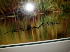 Thomas Mangelsen moose signed Photo Print #150/950 1992 Sept. morning caribou