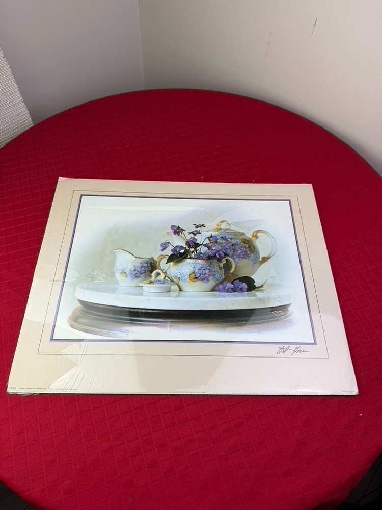 VTG Retro 80s Art 1983 Art Poster Series Art Gore Photograph “Violets”