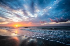 Sunrise Over Beach on Hilton Head Island South Carolina Photo Print (Unframed)