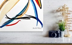 Pelican 7 12″x16″ Fine Art Print of original abstract painting, Bird Art