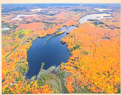 Rock Lake & Turtle Chain, Winchester, Wisc Vilas Co Aerial Photo. Frame Optional