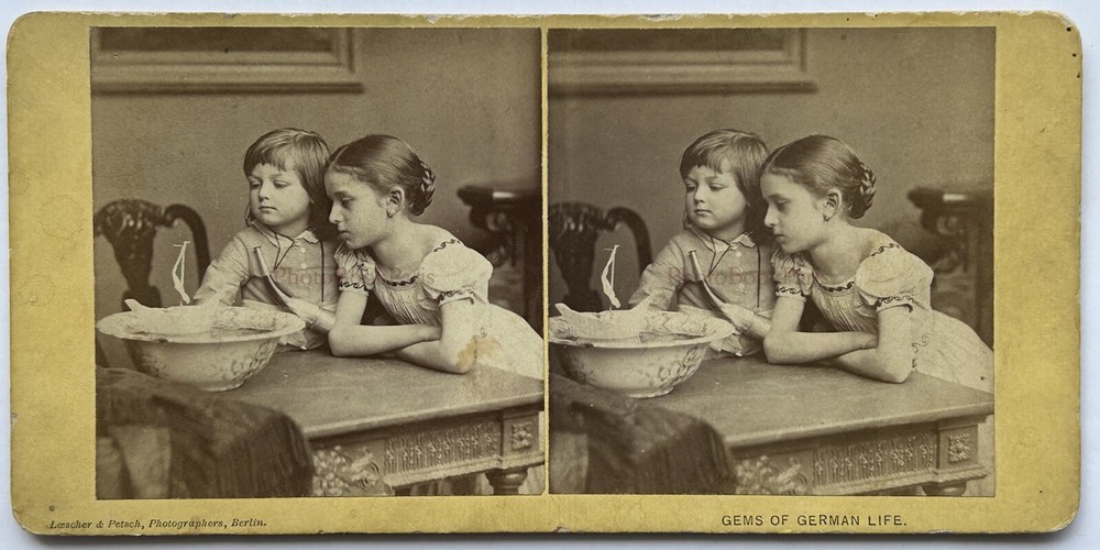 Germany Scene The Life German c1870 Photo Löscher & Petsch Stereo P78n5