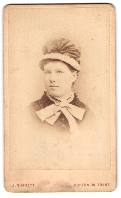 Photograph J. Simnett, Burton on Trent, 154, Station Street, Portrait Young Dam