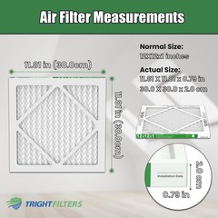 TRIGHTFILTERS 12x12x1 Air Filter 6 Pack, Durable MERV 8 Pleated Home HVAC AC …