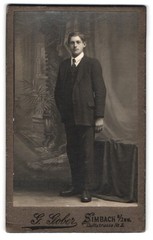 Photograph G. Gober, Simbach, Dultstrasse 12, portrait of a young man