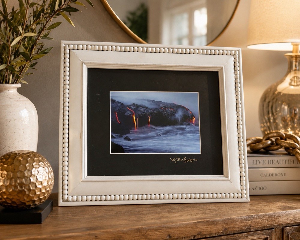 «CREATION» Kilauea Volcano HAWAI’I Hawaii 5×7 Photo Print By G Brad Lewis Framed
