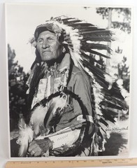 SURVIVORS of LITTLE BIGHORN Signed 16×20″ Photographs by Bill Groethe 1948 Set