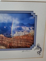Signed James Thomson Wood Framed Photograph Rainbow Grand Canyon Snapshot 15×12