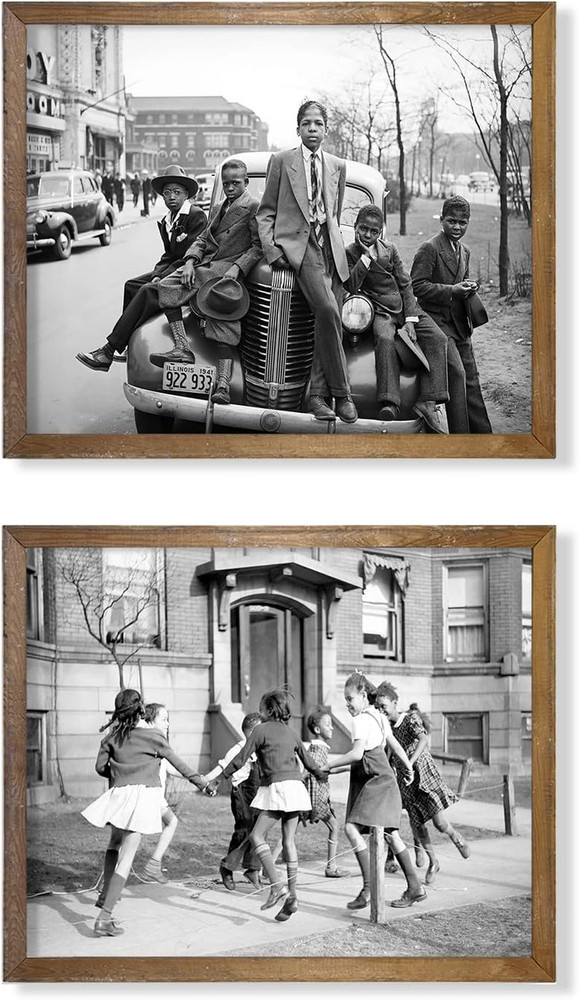 Vintage African American Photo Wall Art – Gifts for Black History Month, MLK Day