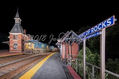 CSX AT POINT OF ROCKS, MD AT NIGHT