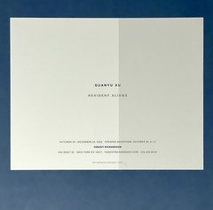 Guanyu Xu (b. 1993) Art Show Announcement Card 2025 – Resident Aliens