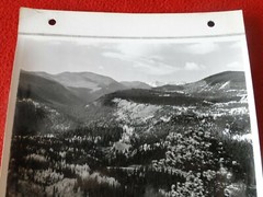 Vintage 1930s/40s Colorado Linen Backed Silver Gelatin Photo Mt. Evans Echo Lake