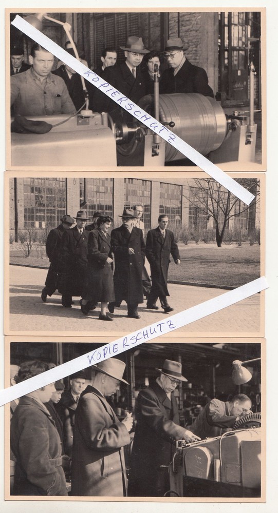 5 x Photo China Friends Lei Tien Chiue Embassy Locomotive Building Hennigsdorf 1956