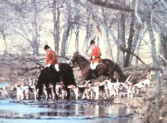 Marion E. Warren (1920-2006) «Riding to the Hounds» Hunt Scene Photograph Signed