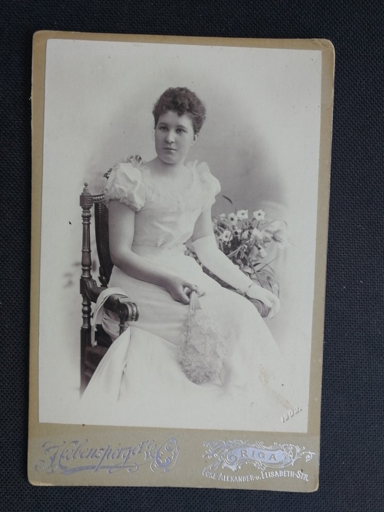 CdV photo 1902, Riga Latvia nobility, Fotografia