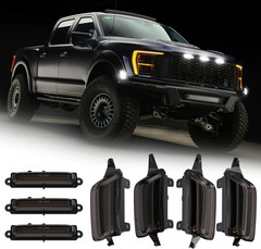 LED Front Grille Marker Lights for 2021-2025 Ford F150 Raptor | 3X Front Grille