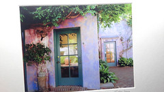 Catherine Archuleta Photograph Provence France SIGNED Pink House Roses + Purple
