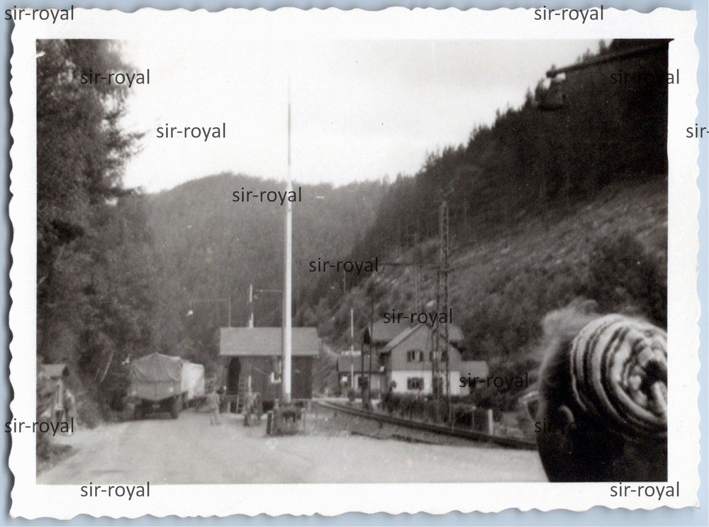 Falkenstein 1950-border crossing West Germany GDR-Bavaria 1950s-photo 9x6cm