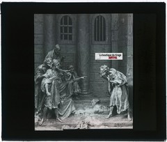 The Denial de Pierre, Photo Plate Glass, Black & White, Positive 3 5/16×3 7/8in