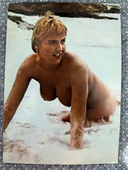 Vintage nude postcard beach motif Interfilm Frankfurt unused