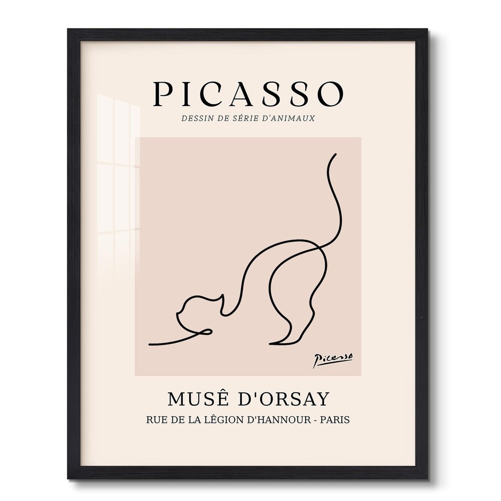 Pablo Picasso Canvas Wall Art Cat Posters Prints Abstract Line Drawing Pictur…