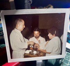 Polaroid Photo of the holy glory that is Baptism perfect polaroid 1970
