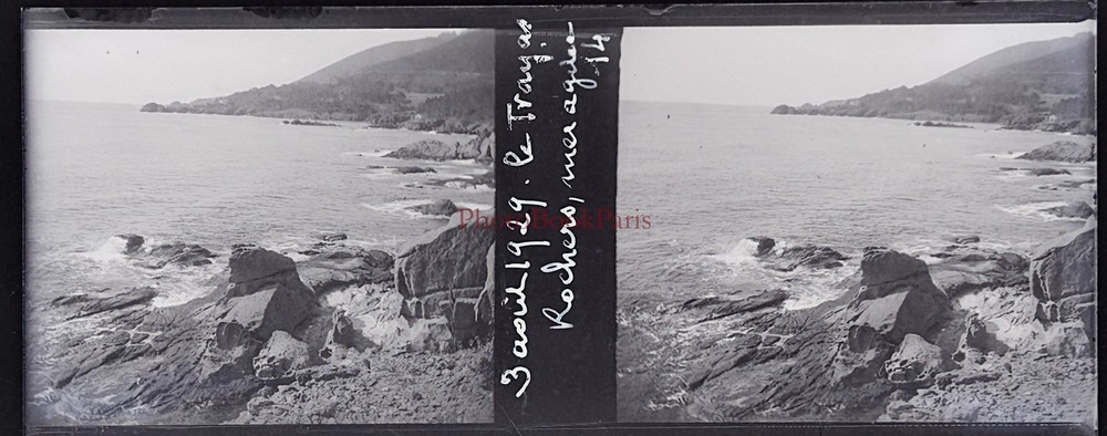 France Landscape Coast 1929 Photo Negatives Stereo Glasses Vintage §tn2