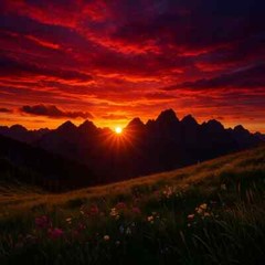 Photo Digital Product Wallpaper Image Picture Background for a print sunsett