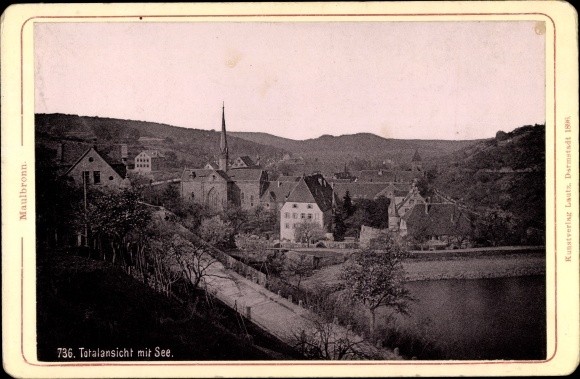 Photo Maulbronn in the Black Forest, total view with lake, 1896 – 10560223