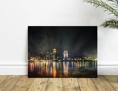 Louisville Kentucky Skyline at Night – Travel, Wall Art, Bar Art Photography