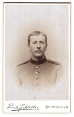Photograph Rich. Schlüter, Neuburg a.D., Färberstr. 85, Portrait of a Soldier
