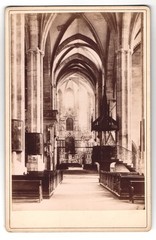 Photograph Erfurt, interior view of the cathedral with view to the altar, 1889