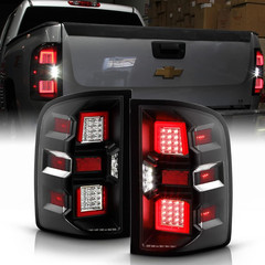 – for 2007-2013 Chevy Silverado 1500 2500HD 3500HD Black Upgrade Full LED Tail L