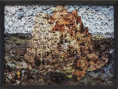 VIK MUNIZ «THE TOWER OF BABEL , AFTER PIETER BRUEGEL (GORDIAN PUZZLE)» | C-PRINT