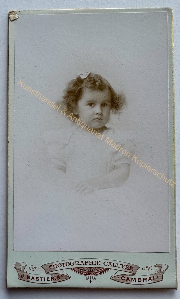 orig. CDV Photo Photography Picture Old Child Children Fashion 1902 Cambrai