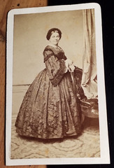 Standing Woman in Crinoline – Circa 1860s / CDV H. Ch. Rooster Dresden