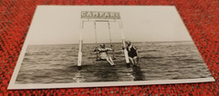 Vintage Photo 1969 Rimini Italia Campari Soda Advertising Sea Beach 11.5 x 7.6 cm