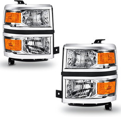 Headlights for 2014-2015 Chevy Silverado 1500 Front Lights Passenger Driver Side