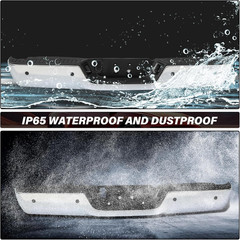 BRYGHT Chrome Steel Rear Bumper Assembly Replacement Compatible with 09-18 Dodge
