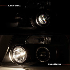 – for 04-08 Ford F150 F-150 Pickup Black Bezel Dual LED G2 Projector Headlights