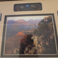 Vintage Alain Briot Landscape Triptych Signed Southwestern Navajo Style Frames